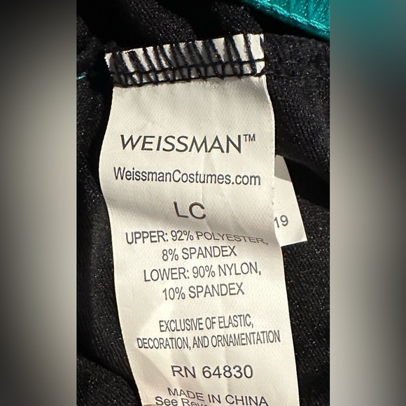 Weissman Sequins Green, Black and White Polka Dot Costume Jazz and Tap Costume - Picture 5 of 5